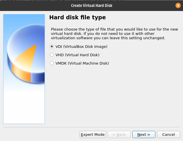 5 virtual box disc select